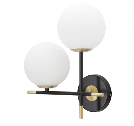 Aplica dubla negru auriu cu sfere albe Darky | creativdeco [2]