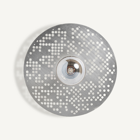 Jacquard - Aplică murală din oțel perforat cu efect grafic Jacquard