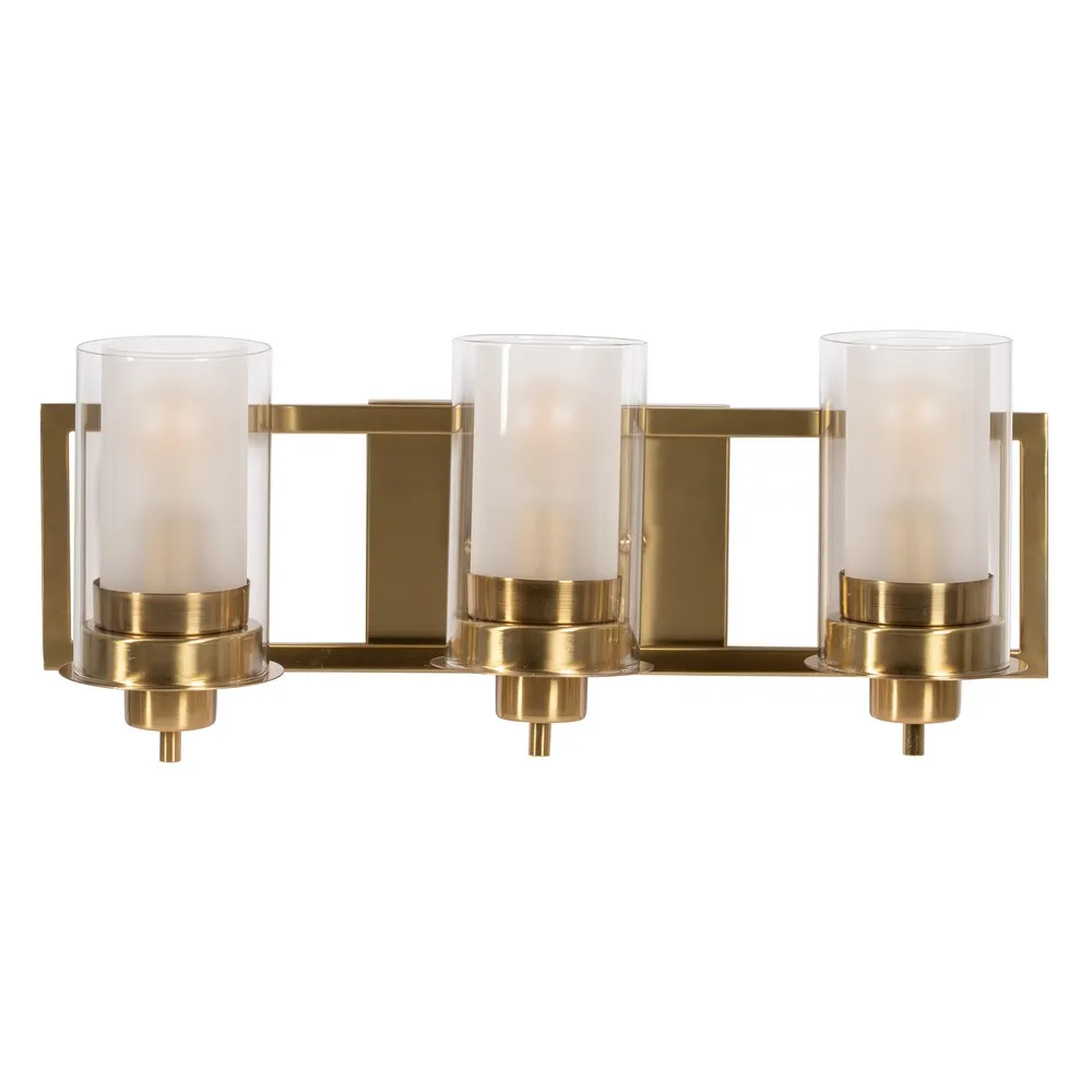 Aplica, Lampa de perete - Aplica perete, metal/sticla, auriu, Ixia