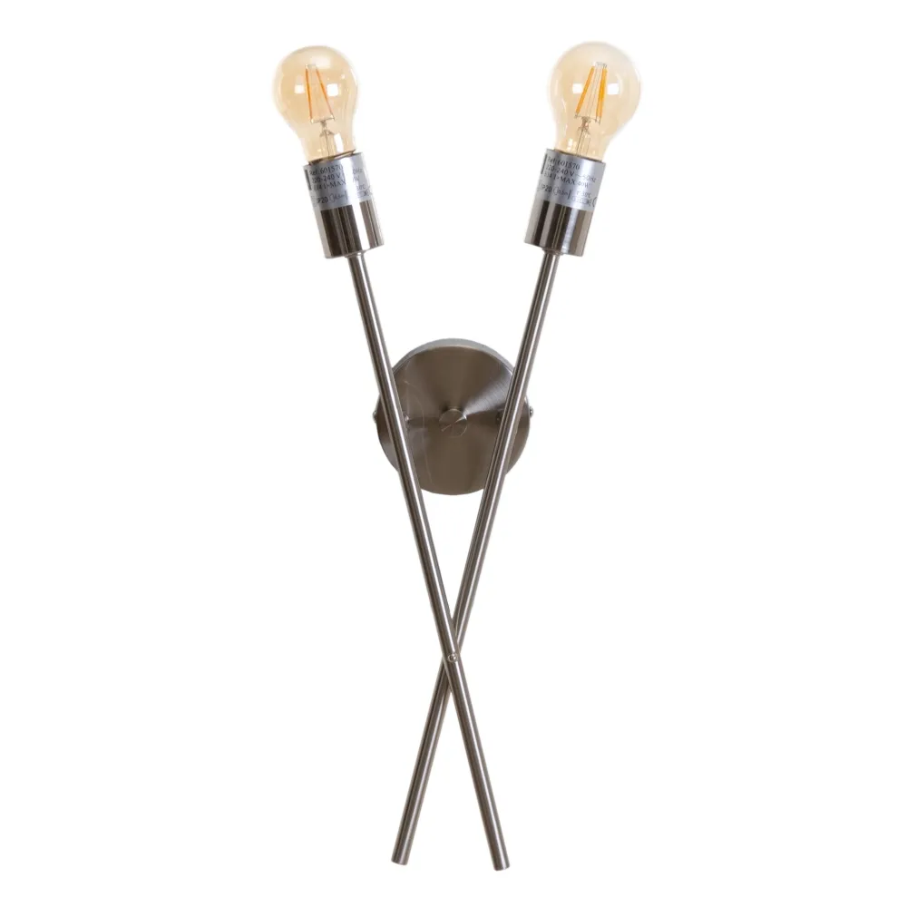 Aplica, Lampa de perete - Aplica perete, metal, argintiu - CREATIVDECO.RO