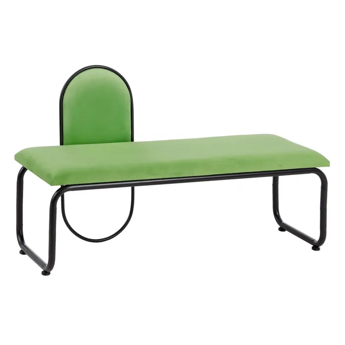 Banchete, Bancute - Bancuta, Catifea Verde, Metal Negru - creativdeco.ro