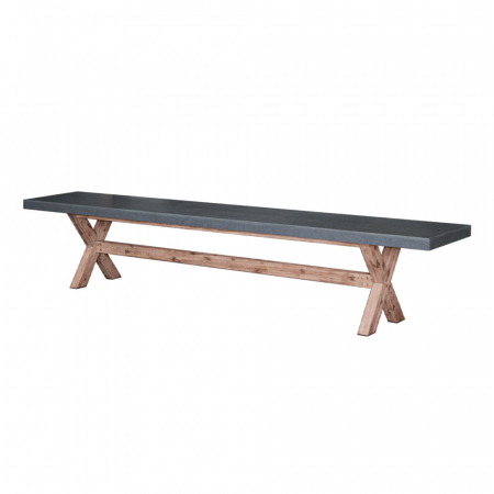 Bancă Camiro din ciment armat și lemn de acacia pentru un decor modern și durabil