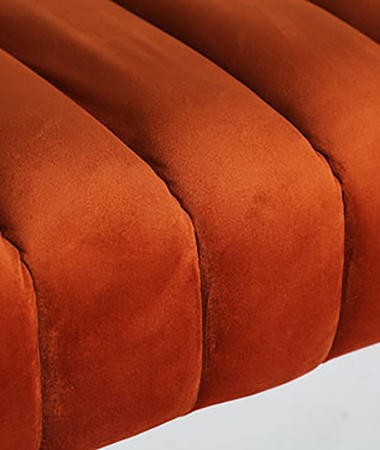 Bancă Halle catifea ambra și lemn [3]