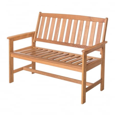 Bancute Exterior - Banca Kate – Lemn acacia FSC, bancă rustică pentru grădină sau terasă