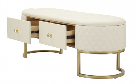 Bancheta tapitata cu sertare | Mobilier multifunctional [3]