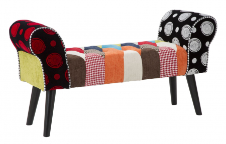 Banchete, Bancute - Bancheta multicolora din petice, Imperial - creativdeco
