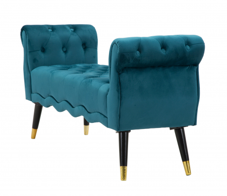Bancheta eleganta catifea verde Paris | creativdeco.ro [3]