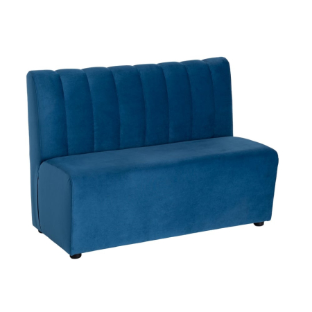 Mobilier - Banchetă tapițată din stofă albastră pentru dining modern