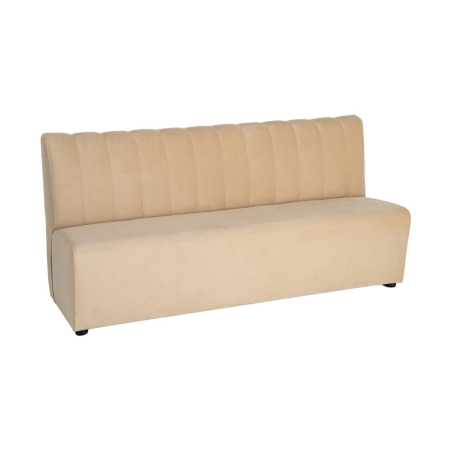 Stil de design - Banchetă tapițată din stofă bej pentru spații moderne
