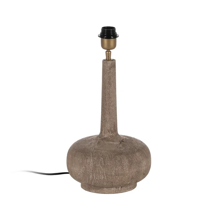 Corpuri de iluminat - Bază de lampă din lemn de mango compact|Baze de lămpi naturale pentru interioare moderne