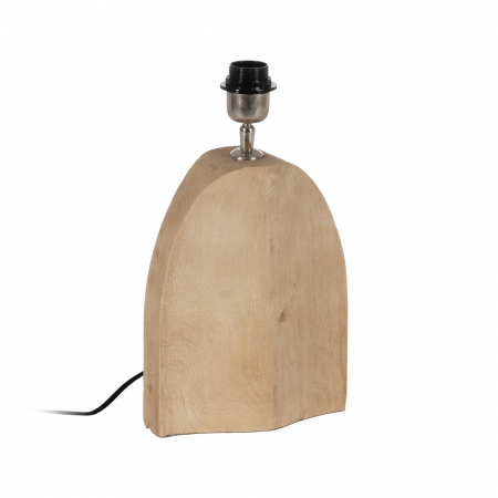 Corpuri de iluminat - Baza lampa lemn rectangulara pentru spatii mici|Accesorii compacte pentru decoruri naturale