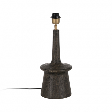 Corpuri de iluminat - Baza lampa maro compacta pentru interioare elegante|Accesorii naturale pentru iluminat rafinat