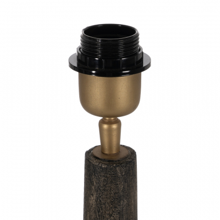 Baza lampa inalta maro pentru decor natural|Accesorii din lemn masiv pentru iluminat interior [3]