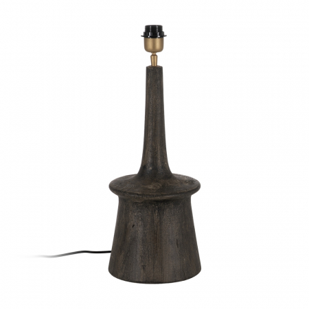 Corpuri de iluminat - Baza lampa inalta maro pentru decor natural|Accesorii din lemn masiv pentru iluminat interior