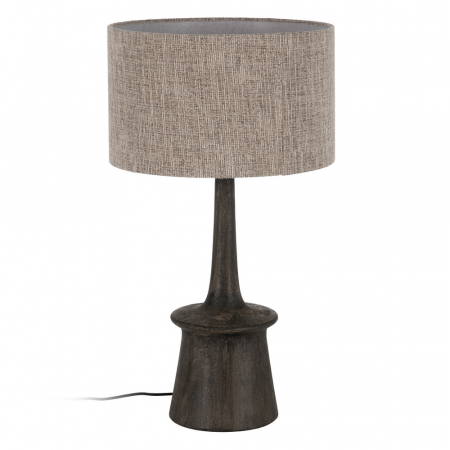 Baza lampa inalta maro pentru decor natural|Accesorii din lemn masiv pentru iluminat interior [1]