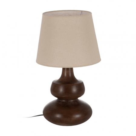 Baza lampa robusta maro pentru decor elegant|Accesorii decorative din lemn masiv [1]