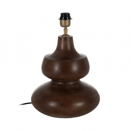 Scaune in Stil Japandi - Baza lampa robusta maro pentru decor elegant|Accesorii decorative din lemn masiv