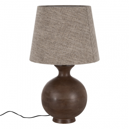 Baza lampa maro masiva pentru stil eclectic|Accesorii statement din lemn pentru iluminat interior [1]