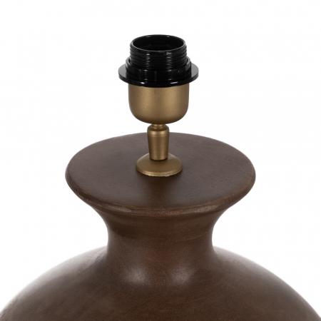 Baza lampa maro masiva pentru stil eclectic|Accesorii statement din lemn pentru iluminat interior [3]