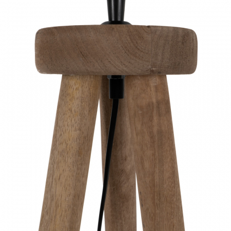 Baza lampa podea maro pentru spatii naturale|Accesorii inalte din lemn pentru iluminat relaxant [4]