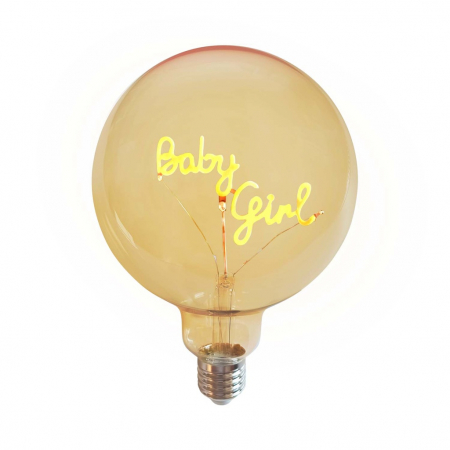Becuri - Bec LED Decorativ mesaj Baby Girl|Iluminat Design Premium