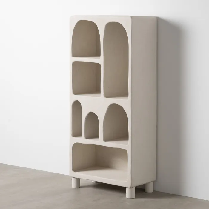 Biblioteca MDF alba moderna|Mobilier organizare modern