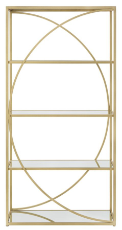 Biblioteca cu rafturi oglinda | Design geometric | CreativDeco [1]