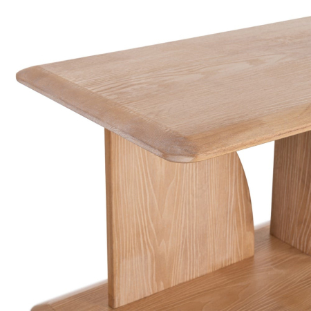 Bibliotecă din lemn de cauciuc cu rafturi deschise și module grafice – imagine principală [7]