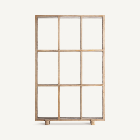 Jacquard - Bibliotecă din lemn de mango cu design perforat și structură modulară Jacquard