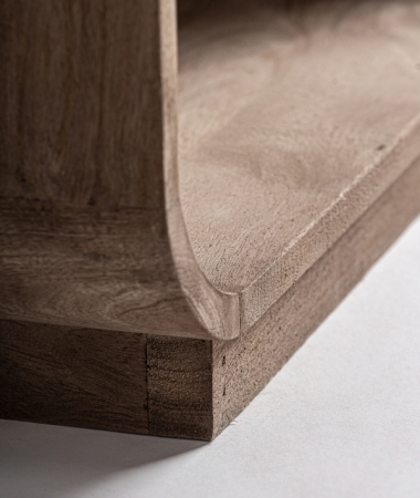 Bibliotecă GRID din lemn de mango maro [5]