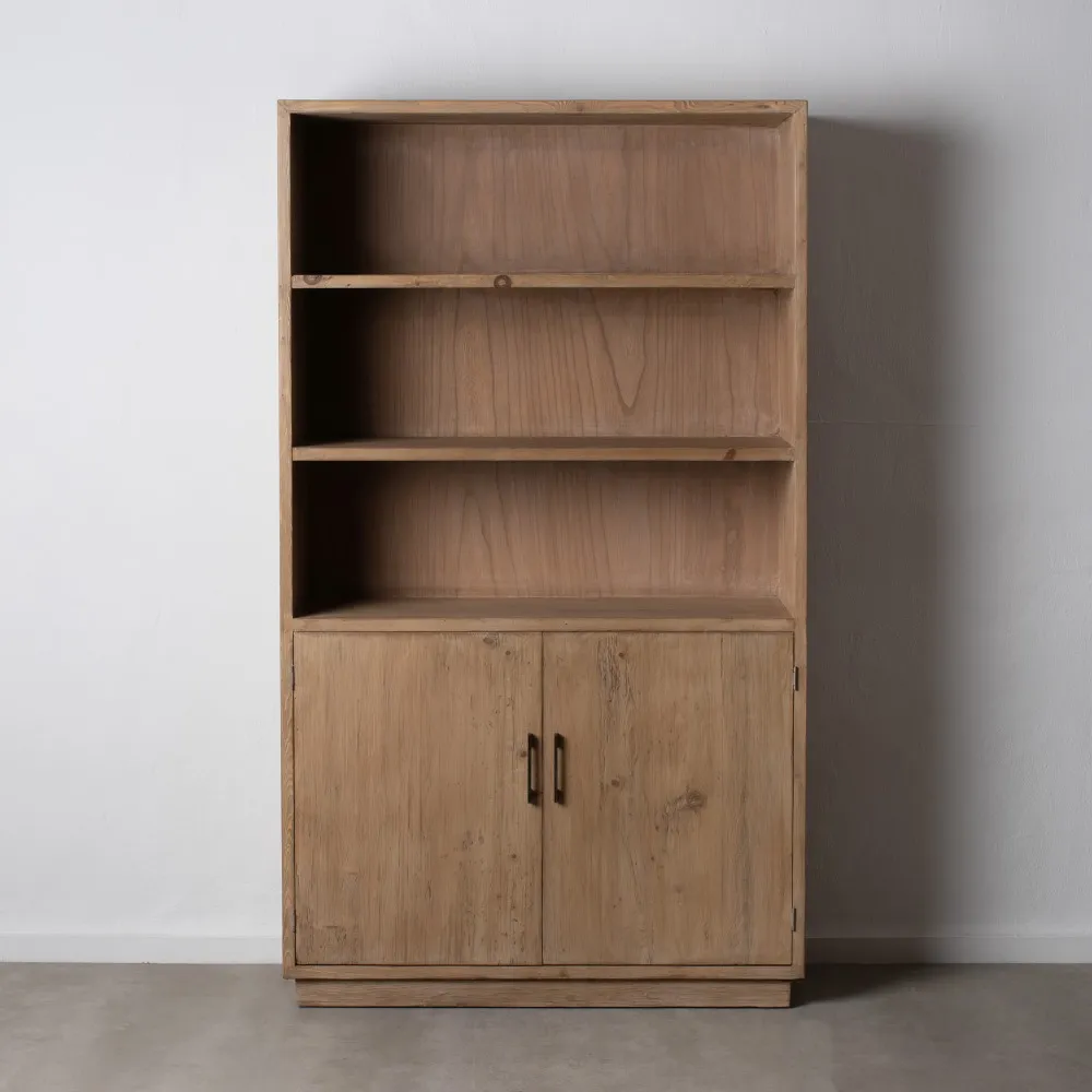 Mobilier - Biblioteca Minimalista din Lemn de Ulm | Biblioteci Moderne