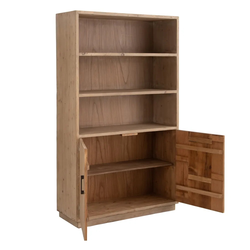Biblioteca Minimalista din Lemn de Ulm | Biblioteci Moderne [3]