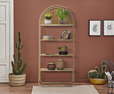 Bibliotecă ratan design italian boho-chic CreativDeco [6]