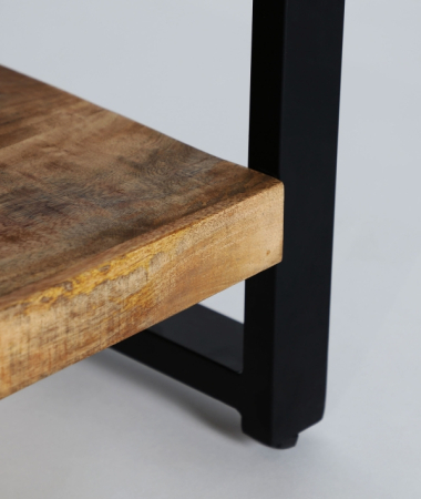 Bibliotecă industrială din lemn de mango și fier negru GUADALEST [3]