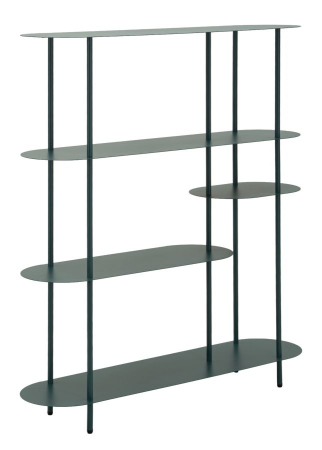 Mobilier - Biblioteca metalica verde petrol 118x31x139 cm