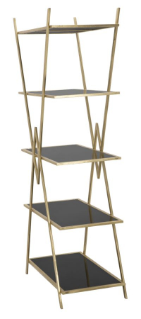 Biblioteca aurie 5 rafturi | Mobilier elegant | CreativDeco [3]