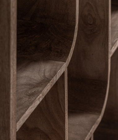 Bibliotecă FLOW din lemn de mango maro [3]