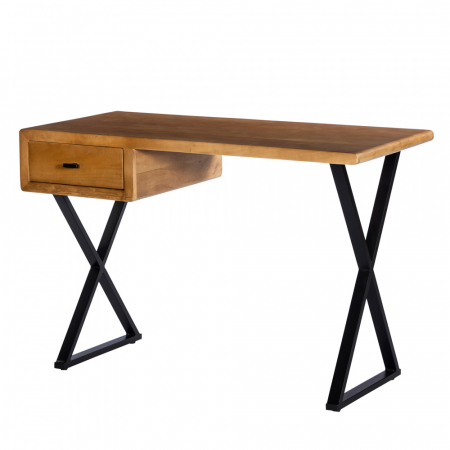 Birouri - Birou acacia nuc picioare metal - stil contemporan