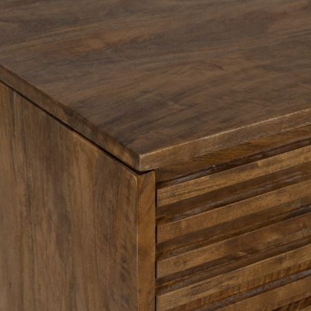 Birou din lemn de mango natural cu ușă decorativă [2]