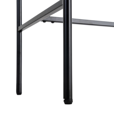 Birou din lemn natur cu picioare metalice negre și spațiu de depozitare – imagine principală [8]