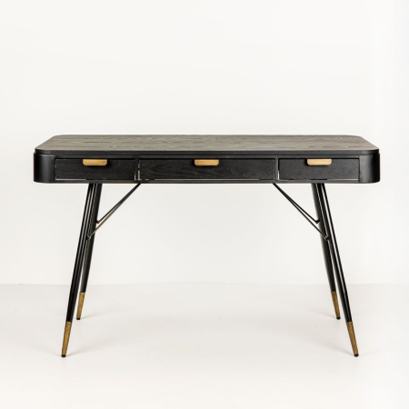 Birou Colombo negru cu accente aurii și sertare spațioase [1]