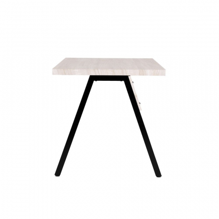 Birou Alpha stejar deschis cu structură metalică neagră [2]