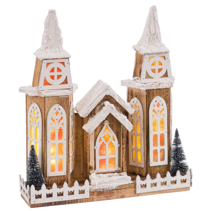Obiecte decorative - Biserica Decorativa Craciun LED CreativDeco - Decor Traditional pentru Sarbatori