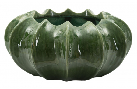 Boluri - Bol decorativ ceramic verde Cactus