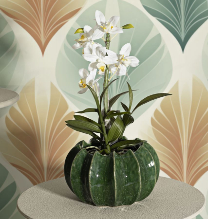 Bol decorativ ceramic verde Cactus [1]