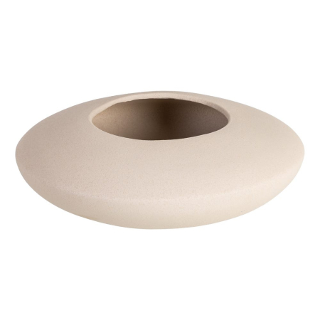 Boluri - Bol decorativ din ceramică albă cu formă rotunjită joasă