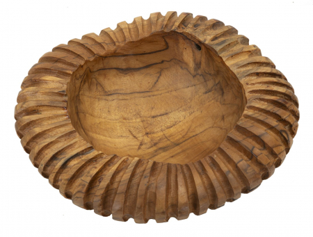 Bol decorativ din lemn de tec reciclat – piesă unică Geris Ø29 × 7 cm [1]