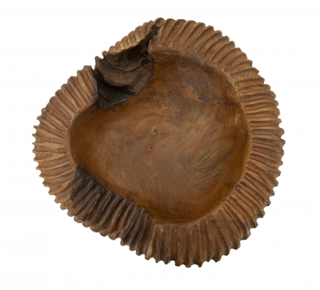 Bol decorativ lemn tec sculptat [1]