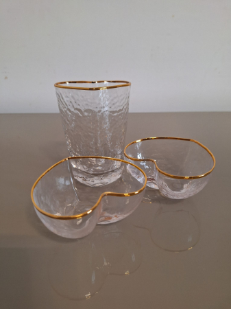 Bol Inima, sticla, transparent auriu - CreativDeco.ro [7]