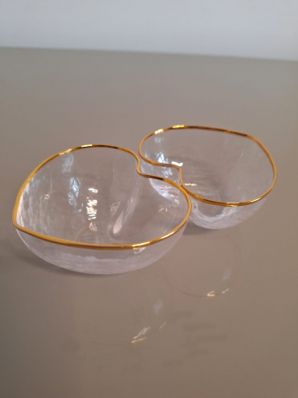 Bol Inima, sticla, transparent auriu - CreativDeco.ro [5]